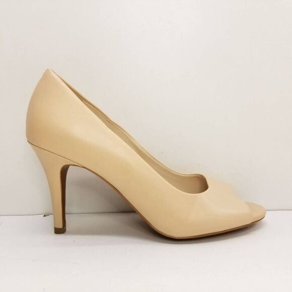 Cole Haan Classic Peep toe Pumps Heels Beige size 7 - Picture 4 of 10
